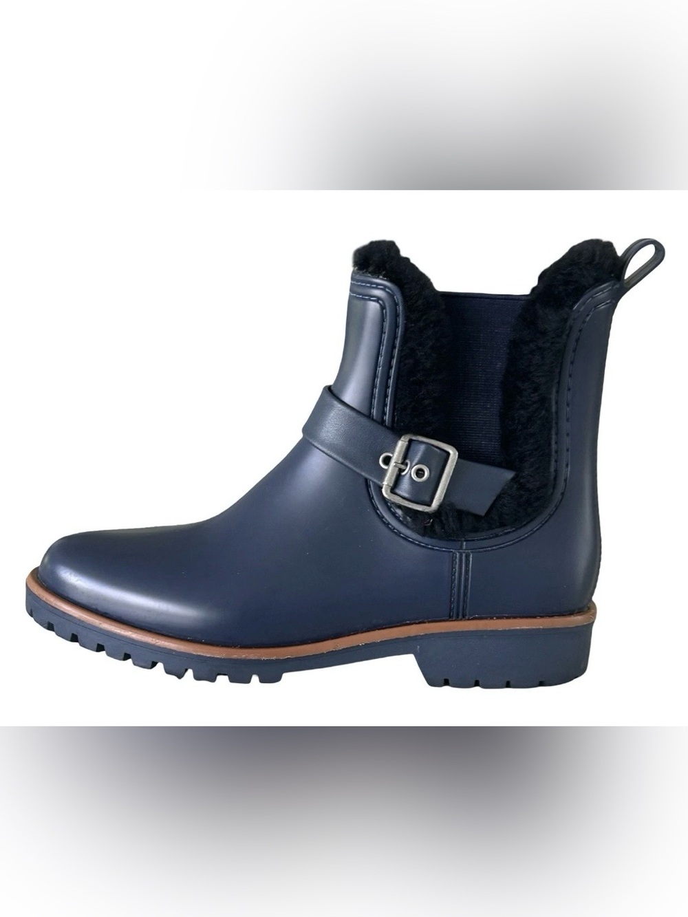 Bernardo Anthropologie Zain Winter Rain Boots Navy Waterproof Women’s Sz 9